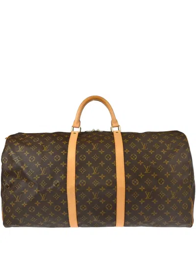 Pre-owned Louis Vuitton 1999 Keepall 60 Travel Bag In Brown