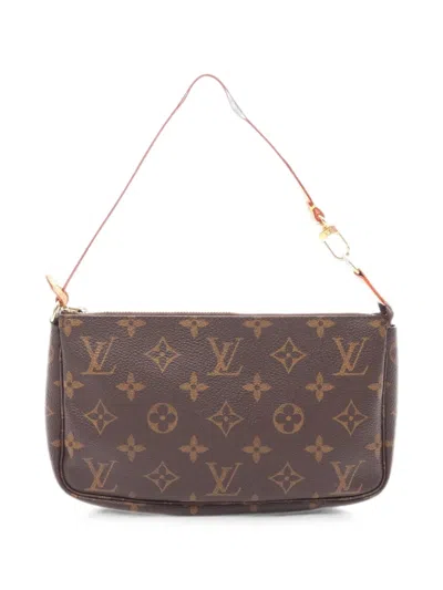 Pre-owned Louis Vuitton 1999 Monogram Clutch Bag In Brown