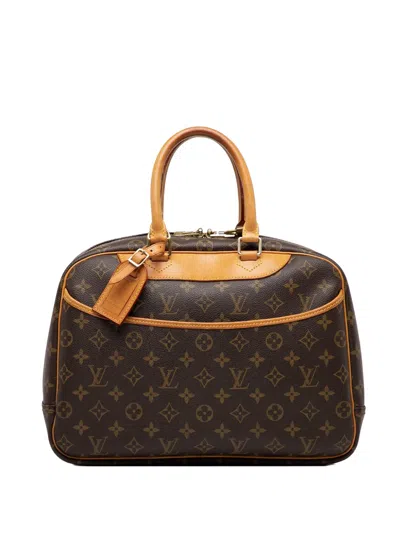 Pre-owned Louis Vuitton 1999 Monogram Deauville Handbag In Brown