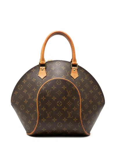 Pre-owned Louis Vuitton 1999 Monogram Ellipse Mm Handbag In Brown