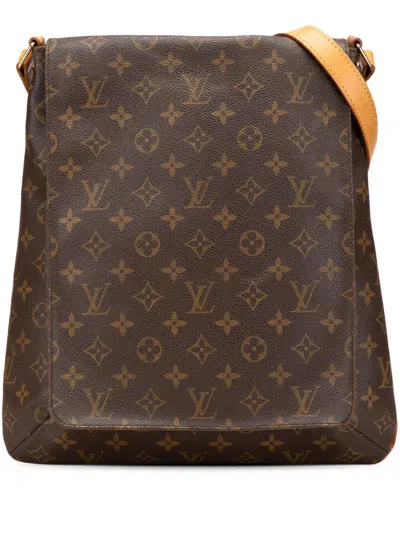 Pre-owned Louis Vuitton 1999 Monogram Musette Salsa Gm Crossbody Bag In Brown
