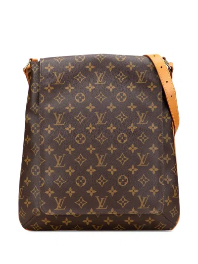 Pre-owned Louis Vuitton 1999 Monogram Musette Salsa Gm Crossbody Bag In Brown