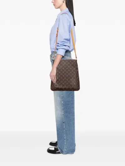 Pre-owned Louis Vuitton 1999 Monogram Musette Salsa Gm Crossbody Bag In Brown