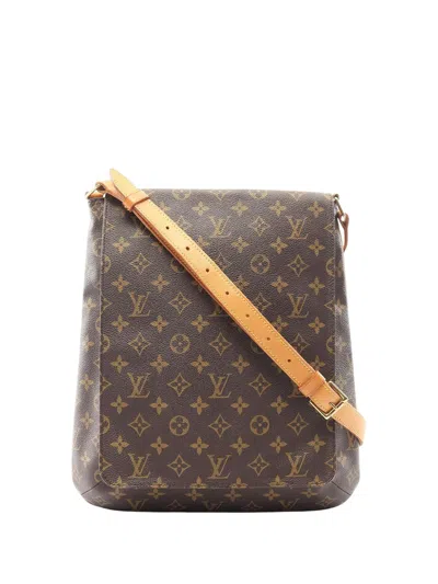 Pre-owned Louis Vuitton 1999 Monogram Musette Salsa Gm Crossbody Bag In Brown