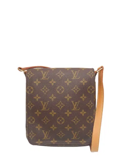 Pre-owned Louis Vuitton 1999 Monogram Musette Salsa Pm Short Strap Shoulder Bag In Brown