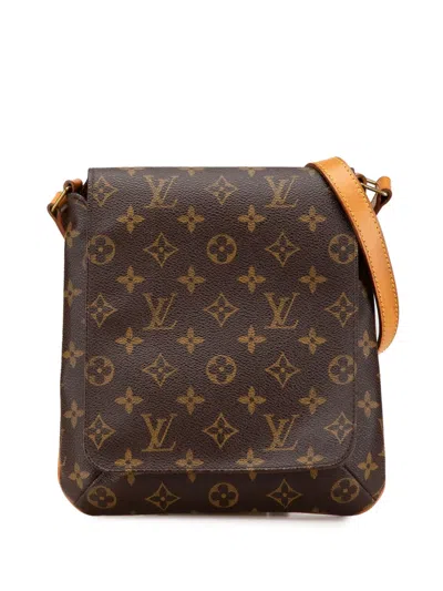 Pre-owned Louis Vuitton 1999 Monogram Musette Salsa Short Strap Shoulder Bag In Brown