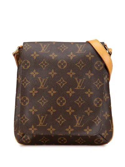 Pre-owned Louis Vuitton 1999 Monogram Musette Salsa Short Strap Shoulder Bag In Brown