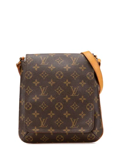 Pre-owned Louis Vuitton 1999 Monogram Musette Salsa Short Strap Shoulder Bag In Brown