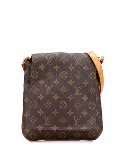 Pre-owned Louis Vuitton 1999 Monogram Musette Salsa Short Strap Shoulder Bag In Brown