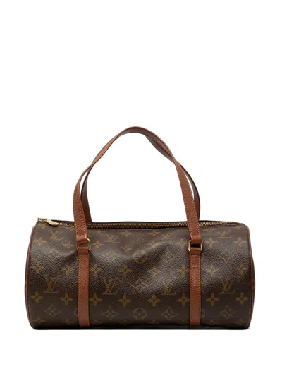 Pre-owned Louis Vuitton 1999 Monogram Papillon 30 Handbag In Brown