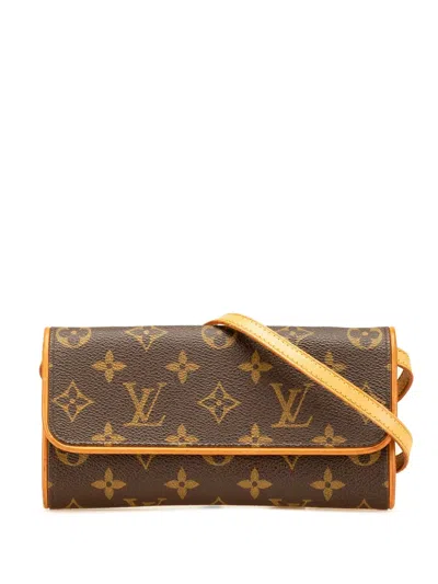 Pre-owned Louis Vuitton 1999 Monogram Pochette Twin Pm Crossbody Bag