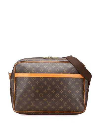 Pre-owned Louis Vuitton 1999 Monogram Reporter Gm Crossbody Bag In Brown