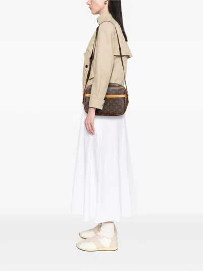 Pre-owned Louis Vuitton 1999 Monogram Reporter Pm Crossbody Bag In Brown