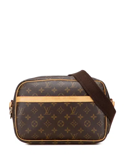 Pre-owned Louis Vuitton 1999 Monogram Reporter Pm Crossbody Bag In Brown