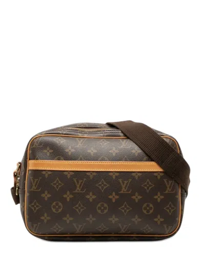 Pre-owned Louis Vuitton 1999 Monogram Reporter Pm Crossbody Bag In Brown
