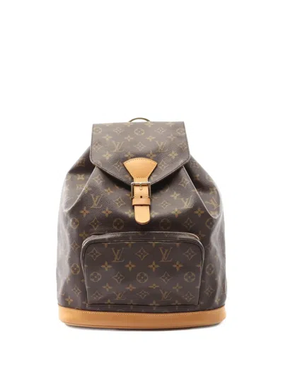 Pre-owned Louis Vuitton 1999 Montsouris Gm Backpack In Brown