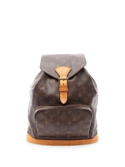 Pre-owned Louis Vuitton 1999 Montsouris Gm Monogram Backpack In Brown