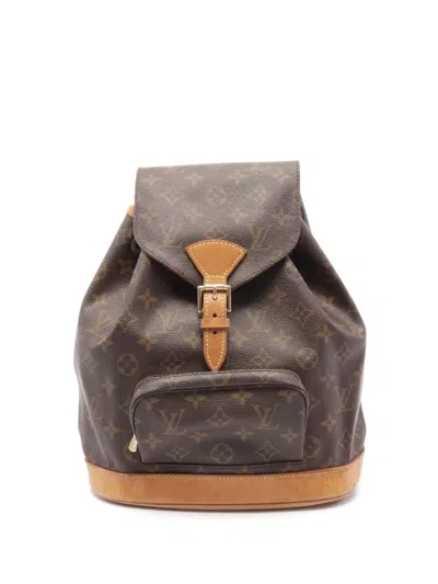 Pre-owned Louis Vuitton 1999 Montsouris Mm Backpack In Brown