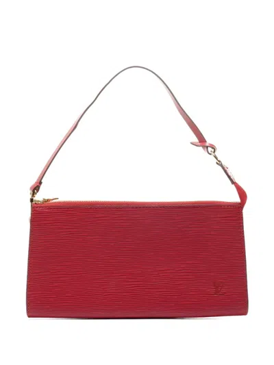 Pre-owned Louis Vuitton 1999 Pochette Accessoires Handbag In Red