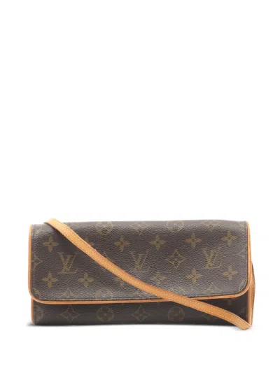 Pre-owned Louis Vuitton 1999 Pochette Twin Gm Shoulder Bag In Brown