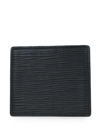 Pre-owned Louis Vuitton 1999 Porte Monnaie Boite Épi Coin Wallet In Black