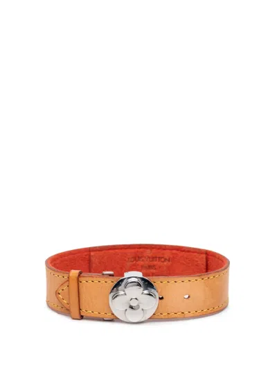 Pre-owned Louis Vuitton 1999 Vachetta Monogram Wish Bracelet Costume Bracelet In Brown
