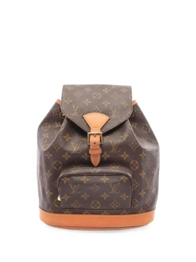Pre-owned Louis Vuitton 1999mm Montsouris Monogram Canvas Backpack In Brown