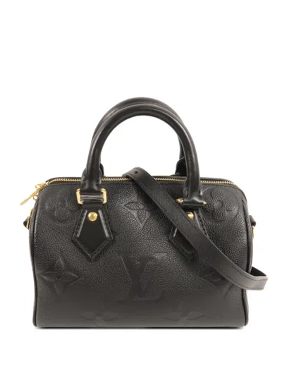 Pre-owned Louis Vuitton 20 Speedy Bandouliere Monogram Tote Bag In Black