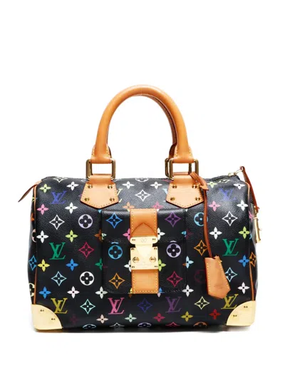 Pre-owned Louis Vuitton 2000-2010 X Takashi Murakami Speedy 30 Tote Bag In Black