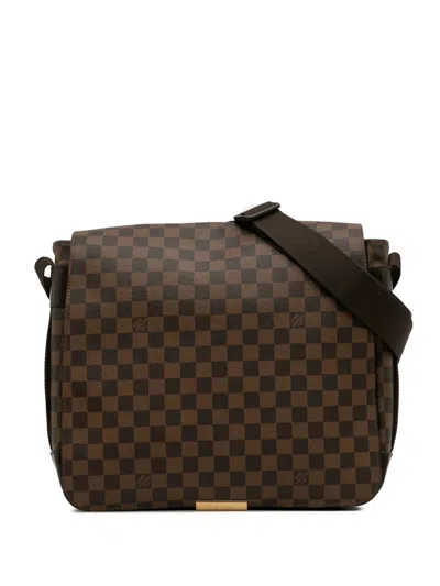 Pre-owned Louis Vuitton 2000-2020 Damier Ebene Bastille Crossbody Bag In Brown