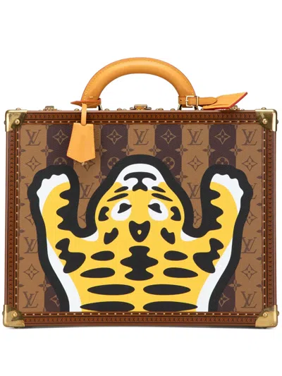 Pre-owned Louis Vuitton 2000-2024 Monogram Nigo Cotteville 40 Travel Bag In Brown