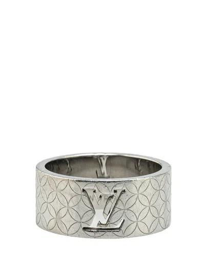 Pre-owned Louis Vuitton 2000-2024 Stainless Steel Champs Elysees Ring S Costume Ring In Silver
