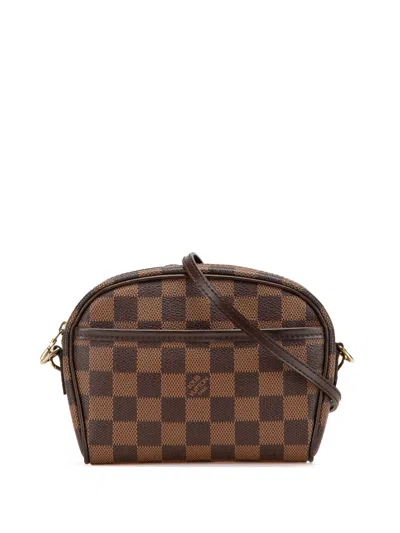 Pre-owned Louis Vuitton 2000-2025 Damier Ebene Ipanema Pochette Crossbody Bag In Brown