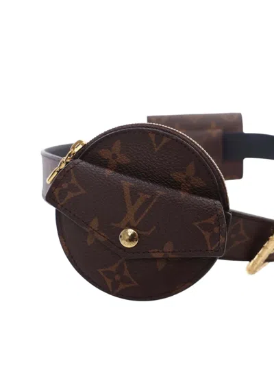 Pre-owned Louis Vuitton 2000-2025 Monogram Daily Multi Pocket 30mm Belt Bag In Brown