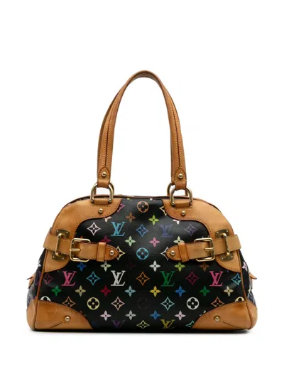 Pre-owned Louis Vuitton 2000-2025 Monogram Multicolore Claudia Shoulder Bag In Black