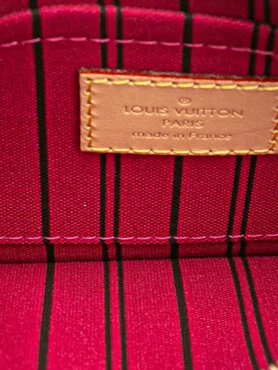 Pre-owned Louis Vuitton 2000-2025 Monogram Neverfull Pouch In Brown