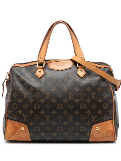 Pre-owned Louis Vuitton 2000-2025 Monogram Retiro Gm Satchel In Brown