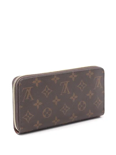 Pre-owned Louis Vuitton 2000-2025 Monogram Zippy Wallet Long Wallets In Brown