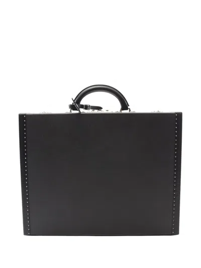 Pre-owned Louis Vuitton 2000-2025 Taiga President Classeur Business Bag In Black