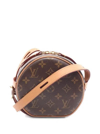 Pre-owned Louis Vuitton 2000 Boîte Chapeau Souple Pm Monogram Shoulder Bag In Brown