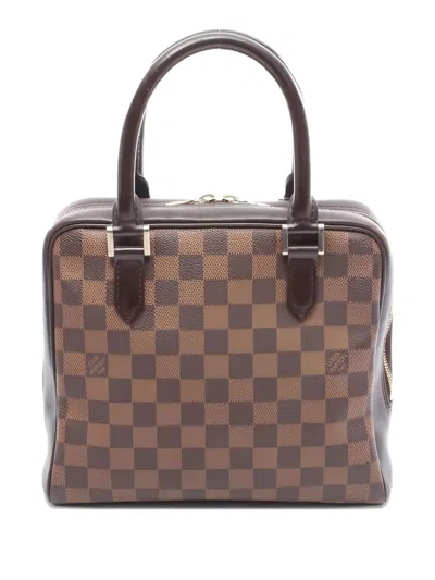 Pre-owned Louis Vuitton 2000 Brera Damier Ebéne Canvas Tote Bag In Brown