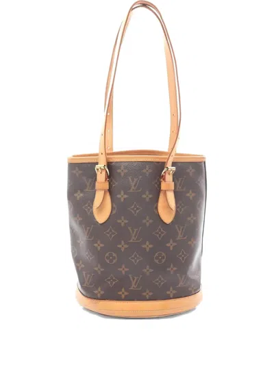 Pre-owned Louis Vuitton 2000 Bucket Pm Shoulder Bag In Brown