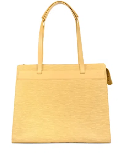 Pre-owned Louis Vuitton 2000 Croisette Gm Tote Bag In Yellow