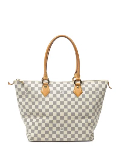 Pre-owned Louis Vuitton 2000 Damier Azur Tote Bag In Neutral