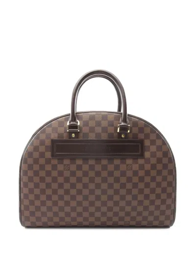 Pre-owned Louis Vuitton 2000 Damier Ebene Nolita Handbag In Brown