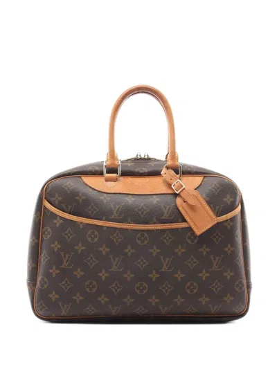 Pre-owned Louis Vuitton 2000 Deauville Monogram Handbag In Brown