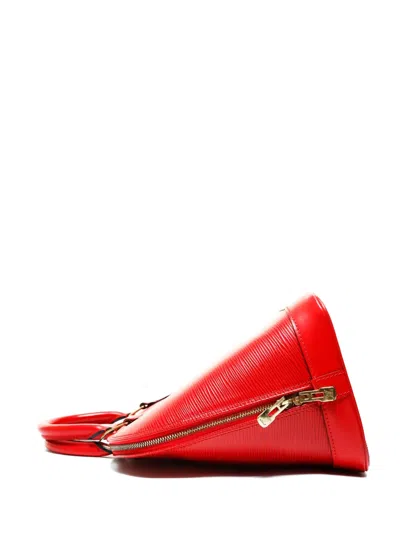 Pre-owned Louis Vuitton 2000 Epi Alma Pm Handbag In Red