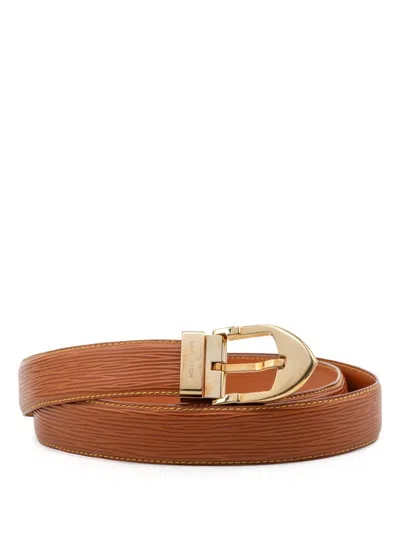 Pre-owned Louis Vuitton 2000 Epi Ceinture Belt In Brown