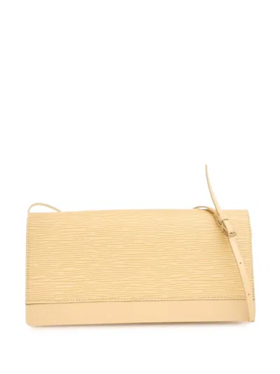Pre-owned Louis Vuitton 2000 Epi Honfleur Shoulder Bag In Yellow