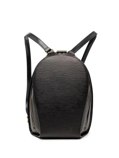 Pre-owned Louis Vuitton 2000 Epi Mabillon Backpack In Black